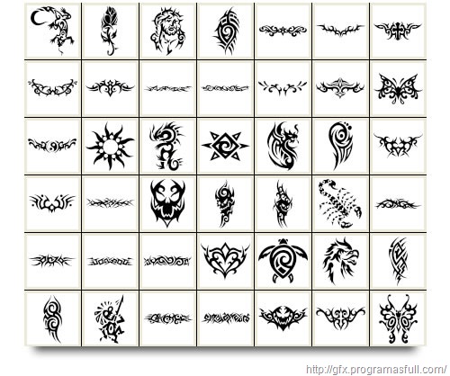 tatuajes tipos. shapes-de-tatuajes-tribales-2. Todos los diseños vienen en formato 