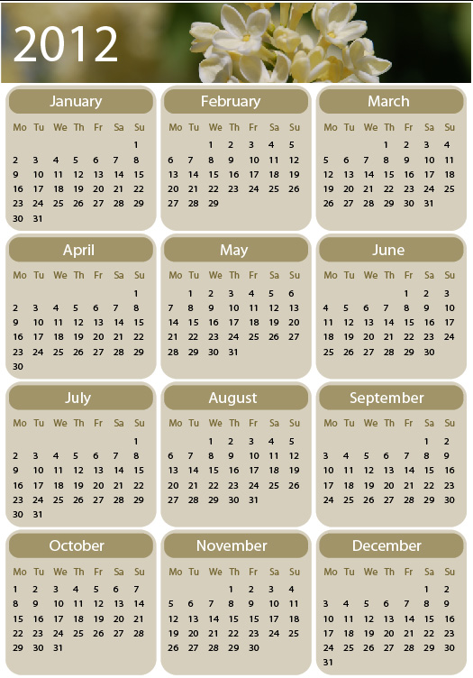 Calendarios 2012 Variados Para Coleccionar Mil Recursos
