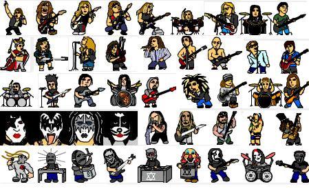 rock y heavy emoticones famosos