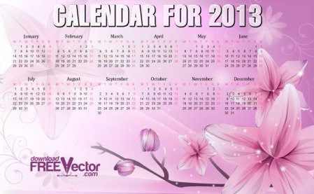 Calendarios 2013 con flores