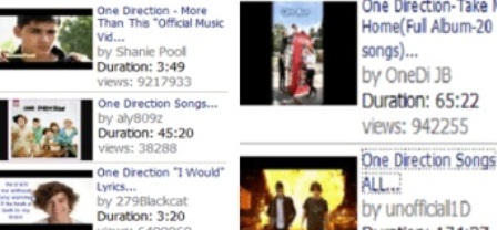 Videos de One Direction para Nokia