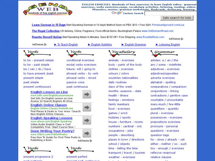 Agenda Web es un sitio muy completo para estudiar inglés americano.