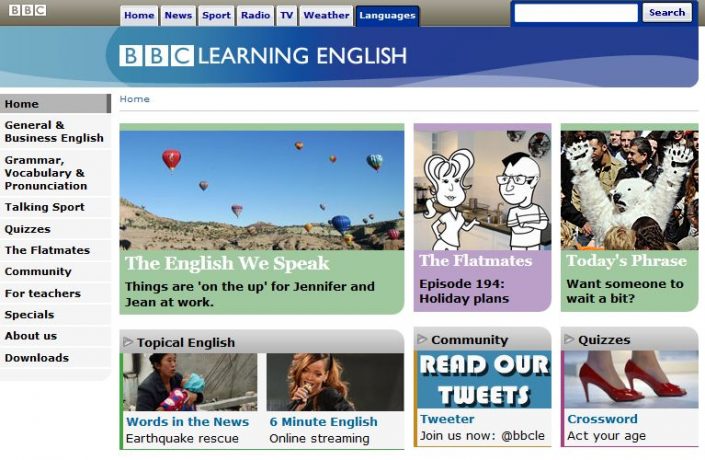 En la web de BBC Learning English puedes practicar inglés británico.